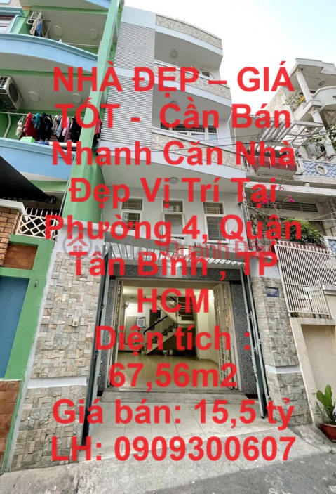 BEAUTIFUL HOUSE - GOOD PRICE - Need to Sell Beautiful House Quickly Located in Tan Binh District, HCMC _0