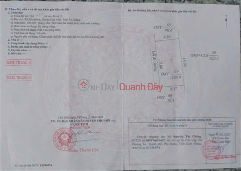 NHÀ ĐẸP- GIÁ TỐT - CHÍNH CHỦ CẦN BÁN NHANH CĂN NHÀ tại huyện Chợ Mới, tỉnh An Giang Niêm yết bán