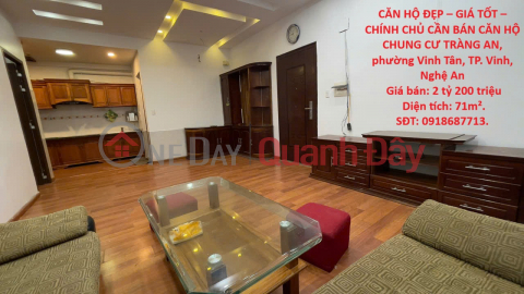 CĂN HỘ ĐẸP – GIÁ TỐT –CHÍNH CHỦ CẦN BÁN CĂN HỘ CHUNG CƯ TRÀNG AN, phường Vinh Tân, TP. Vinh, Nghệ An _0