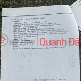 PRIME LAND – GOOD PRICE – OWNER SELLING in Khanh Binh - Tan Uyen - Binh Duong _0