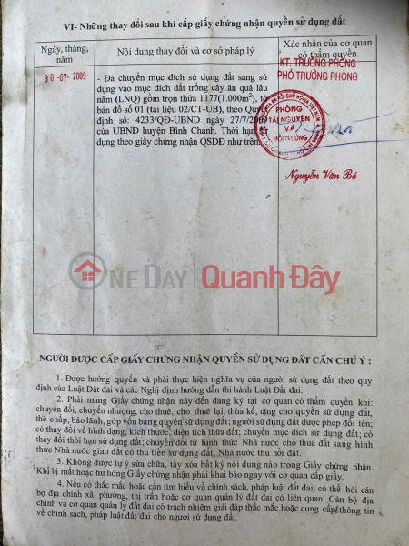 Quickly Own An Ideal Plot Of Land Near Binh Dien Wholesale Market in Hamlet 3, Tan Quy Tay, Binh Chanh, HCMC Vietnam, Sales | đ 4 Billion