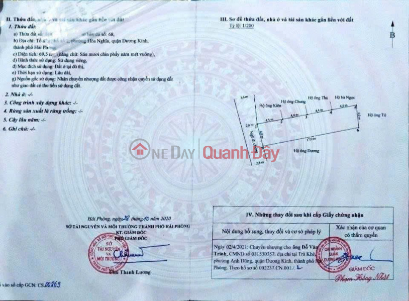 ĐẤT THỔ CƯ NGÕ 82 HÒA NGHĨA – GẦN VINHOMES – GIÁ HIẾM KHU DƯƠNG KINH ZALO 0567 222 555 Niêm yết bán