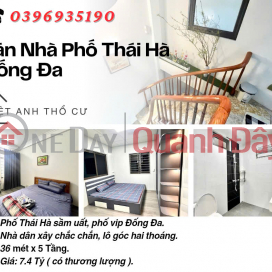 House for sale on Thai Ha Street, Beautiful House, Ready to Move In, Corner Lot Hai Thoang, 36mx5T, Price: 7.4 Billion, Contact: 0396935190. _0