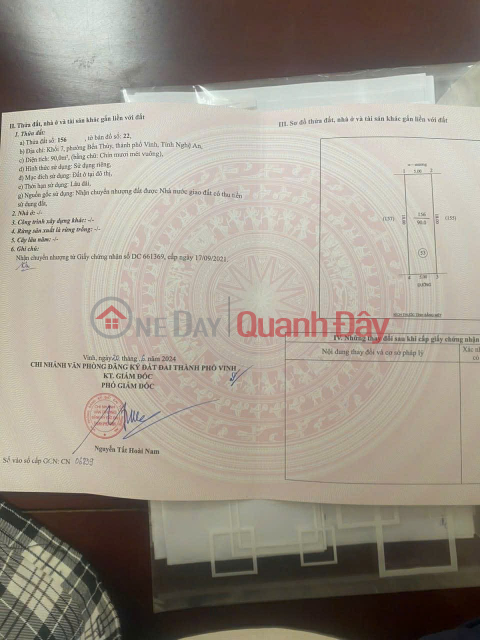 PRIME LAND – GOOD PRICE – OWNER SELLING LAND No. 16 Ly Nhat Quang Street, Block 7, Ben Thuy Ward, Vinh City, Nghe An Province _0
