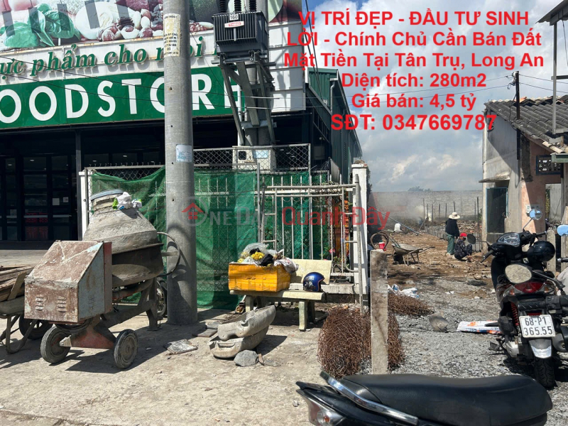 VỊ TRÍ ĐẸP - ĐẦU TƯ SINH LỜI - Chính Chủ Cần Bán Đất Mặt Tiền Tại Tân Trụ, Long An Niêm yết bán