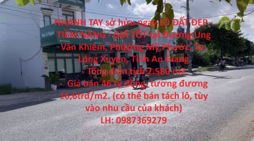 NHANH TAY sở hửu ngay LÔ ĐẤT ĐẸP - TIỀM NĂNG - GIÁ TỐT tại Tp. Long Xuyên, Tỉnh An Giang Niêm yết bán