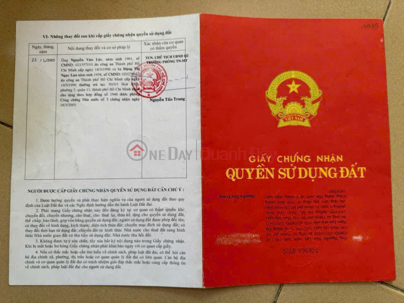 HOT HOT – CHÍNH CHỦ CẦN BÁN ĐẤT MẶT TIỀN NGUYỄN TƯ NGHIÊM Phường Bình Trưng Tây, Quận 2, TP HCM Niêm yết bán
