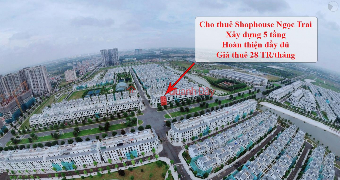 Cho thuê Shophouse NGỌC TRAI Vinhomes Ocean Park Gia Lâm đã hoàn thiện đầy đủ điều hoà, thang máy Niêm yết cho thuê