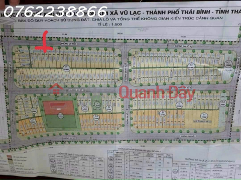 Land for sale in Vu Lac resettlement area, Thai Binh, area 78.9 m2, selling price 1 billion 810 million _0