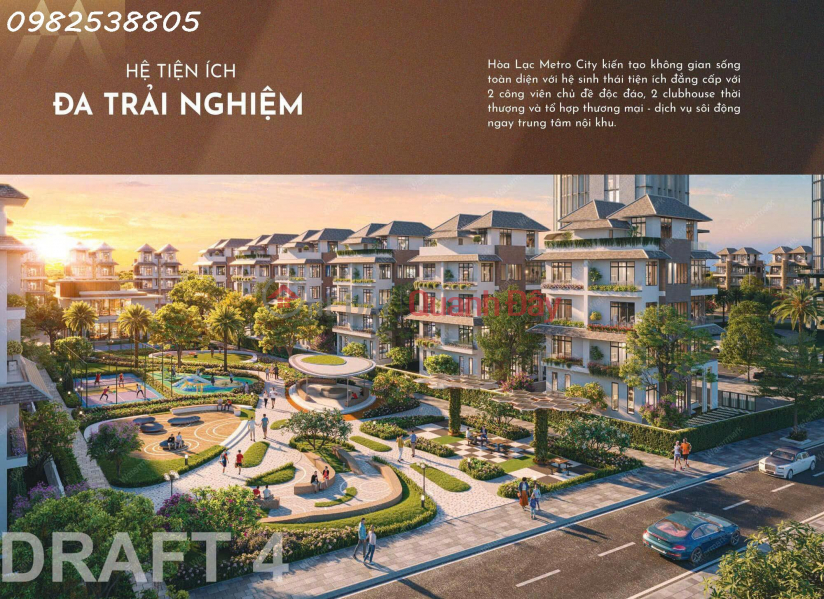 376M2 VILLA AT HOA LAC CROSSROADS - METRO LINES 5, 12 RUN THROUGH THE PROJECT - THANG LONG HIGHWAY, Vietnam Sales, đ 10 Billion