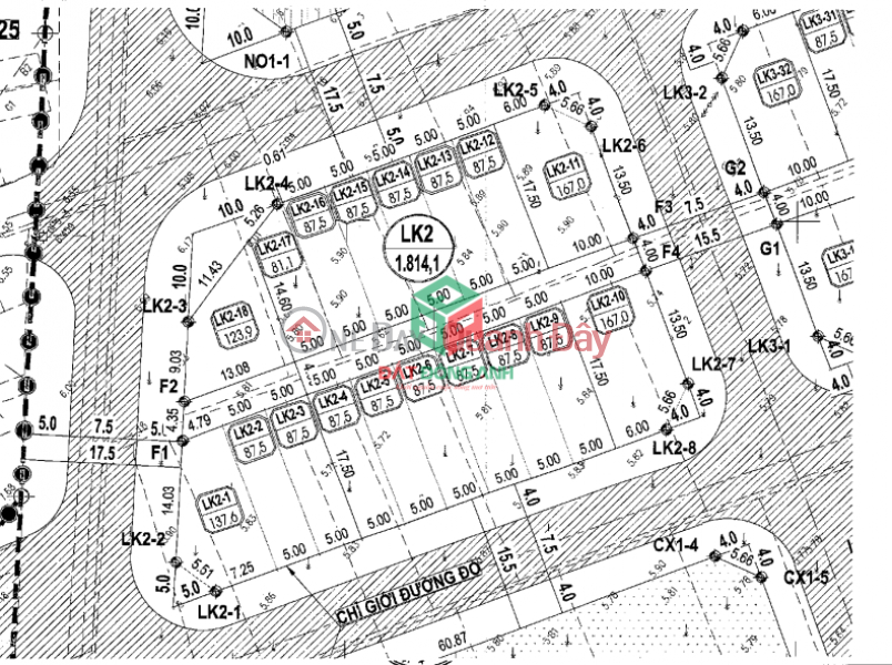 Land sale at Thuy Lam Dong Anh auction, phase 3. Rows LK2 and LK7 | Vietnam | Sales | ₫ 3 Billion