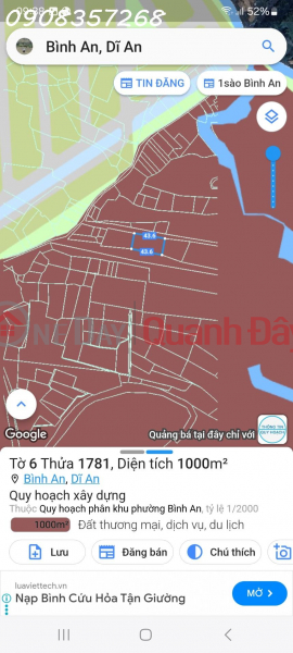 đ 12 Million The owner needs to sell a plot of land right at the gate of Tan Cang Tan Van Depot, Chau Thoi mountain area, Binh An Ward