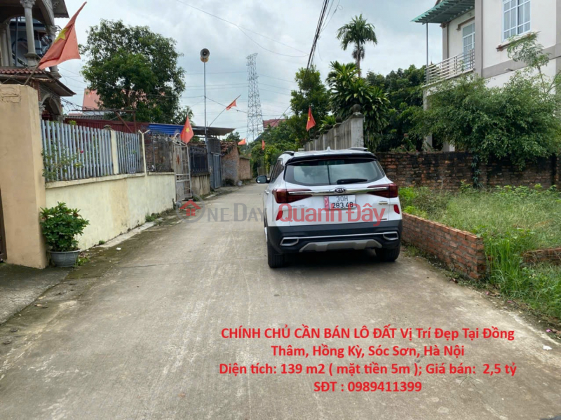CHÍNH CHỦ CẦN BÁN LÔ ĐẤT Vị Trí Đẹp Tại Đồng Thâm, Hồng Kỳ, Sóc Sơn, Hà Nội Niêm yết bán