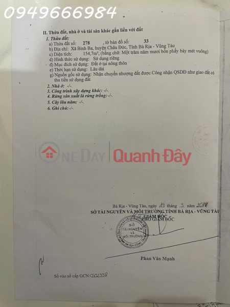 đ 6,2 tỷ, BÁN NHÀ CẤP 4 – BÌNH BA, CHÂU ĐỨC