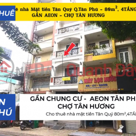 House for rent on Tan Quy street frontage, 80m², 4 FLOORS - NEAR AEON _0