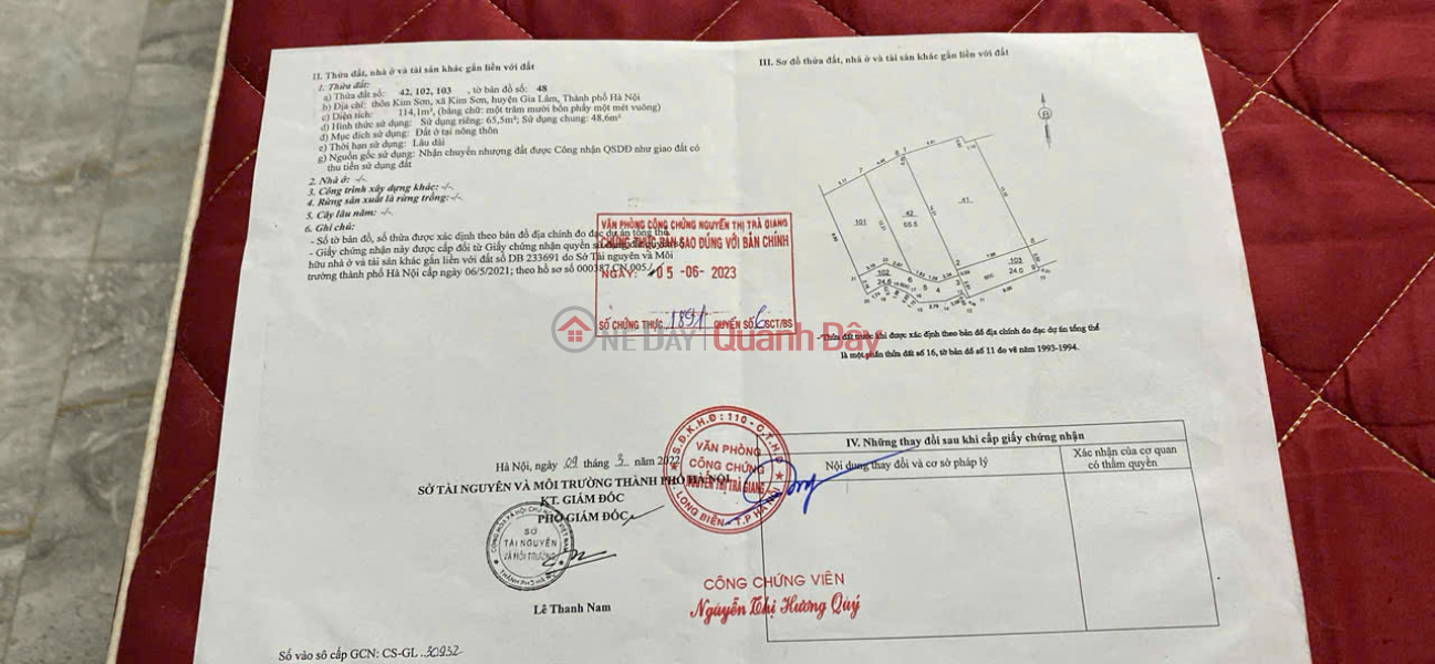 CẦN BÁN ĐẤT KIM SƠN - THUẬN AN, 65 M2 GIÁ CHỈ 3.2 TỶ, LH 0985865658 Niêm yết bán