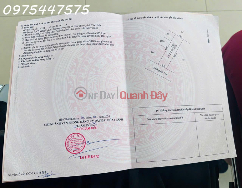 Land for sale on Road 21, Truong Dong, Hoa Thanh, Tay Ninh Sales Listings