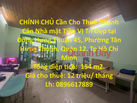 OWNER Needs To Quickly Rent Front House Nice Location In District 12, HCMC _0