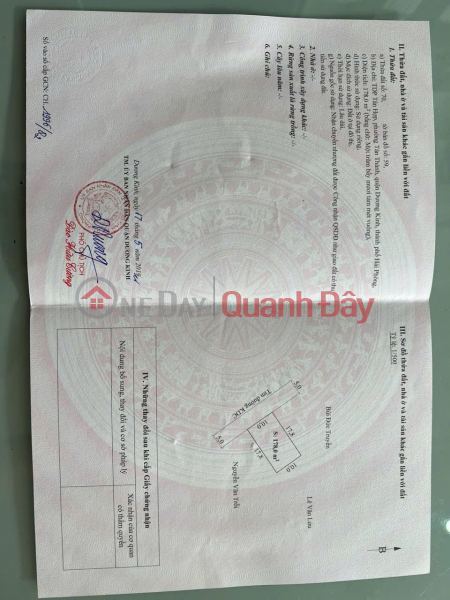 4.5 tỷ 178m2 mặt đường 10m Tân Thành Dương Kinh Zalo 0567222555 Niêm yết bán