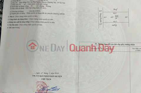 Owner sells beautiful 90m2 land lot in Dong Tru Chuong My, near industrial park, 2 car-avoiding road _0