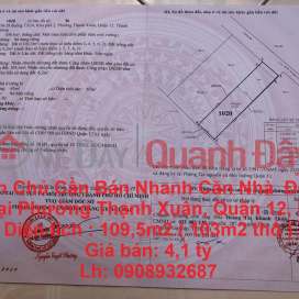 Chính Chủ Cần Bán Nhanh Căn Nhà Đẹp Vị Trí Tại Phường Thạnh Xuân, Quận 12, HCM _0