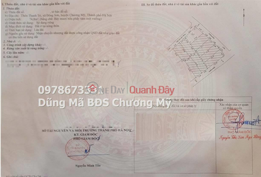 Property Search Vietnam | OneDay | Residential, Sales Listings, PRICE ONLY 1TY8 TO OWN A BEAUTIFUL LOT OF LAND IN DONG SON-CHUONG MY