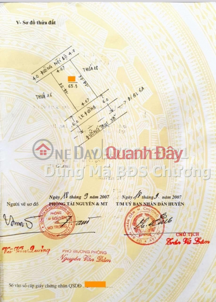 Property Search Vietnam | OneDay | Nhà ở | Niêm yết bán | 4TY5 SỞ HỮU LÔ ĐẤT TRỤC CHÍNH KINH DOANH TẠI NGỌC HÒA-CHƯƠNG MỸ