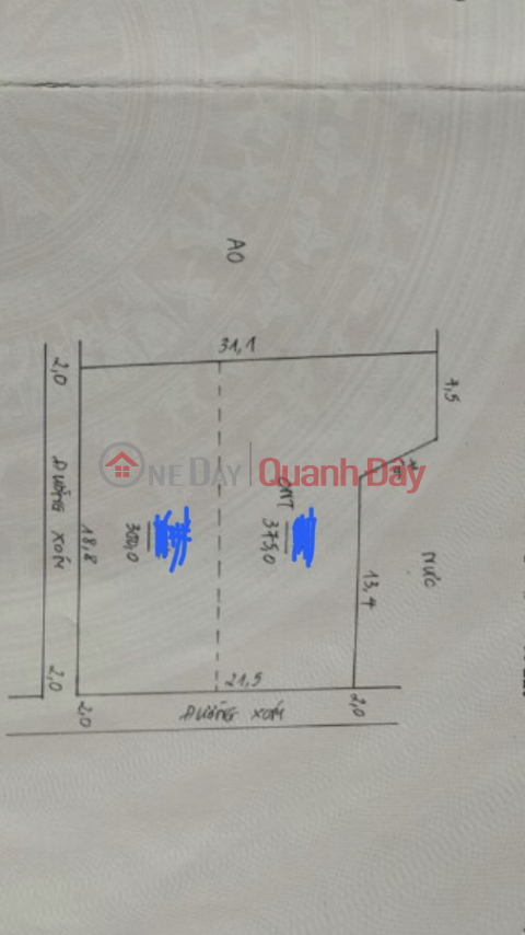 New owner needs to sell plot of land at team 1, Dong Phuong Yen Chuong My commune, Hanoi - land area 675 m. Residential land remaining 375 m _0