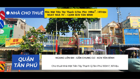House for rent on Tay Thanh Street, Tan Phu District, 100m², 16 million VND - RIGHT AT THE INTERSECTION _0