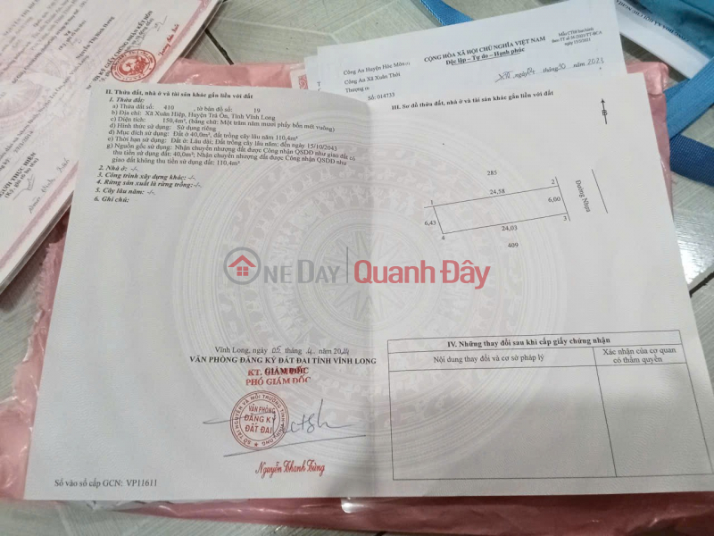 Property Search Vietnam | OneDay | Nhà ở | Niêm yết bán, ĐẤT ĐẸP – GIÁ TỐT – CHÍNH CHỦ CẦN BÁN TẠI 2589, Đường Ba Chùa, Xã Trà Côn, Huyện Trà Ôn, Vĩnh Long