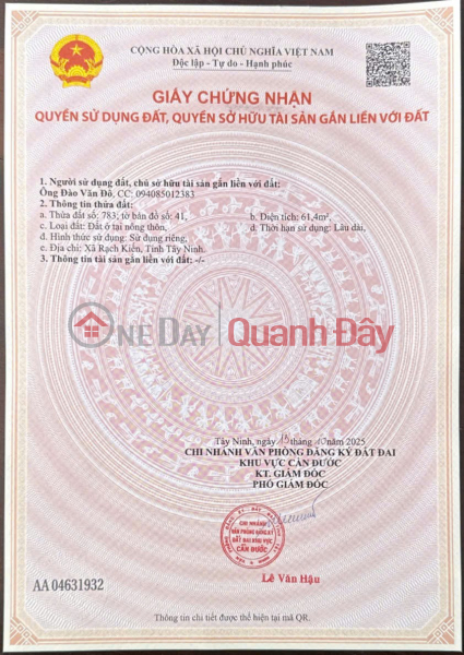 NHÀ ĐẸP – GIÁ TỐT – BÁN GẤP CĂN NHÀ Tại Thị trấn Cần Đước, huyện Cần Đước Niêm yết bán