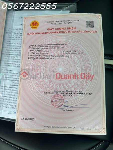 Bán đất sát Chợ Gốc Đa Minh Tân Kiến Thụy chỉ 9xx triệu - ZALO 0567 222 555 Niêm yết bán