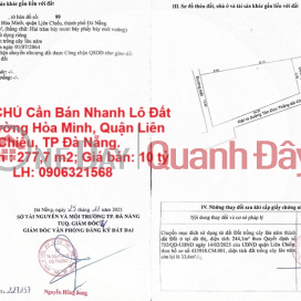 OWNER Needs to Quickly Sell Land Lot in Hoa Minh Ward, Lien Chieu District, Da Nang City. _0