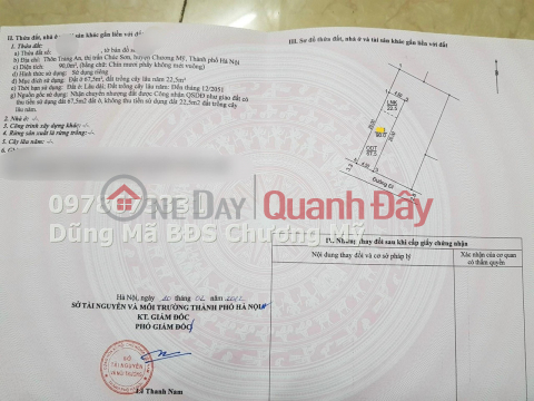 PRICE FOR 3TY3 TO OWN A LOT OF LAND IN TRANG AN-TT CHUC SON-CHUONG MY _0