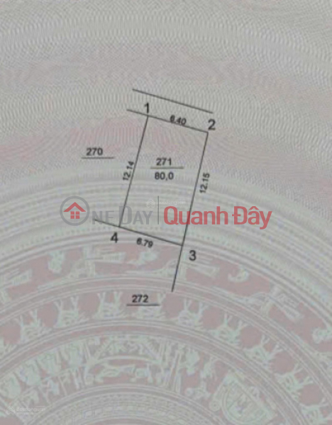 FOR SALE: 80m2 RESIDENTIAL LAND WITH READY TITLE DEED, WIDE FRONTAGE, BEST PRICE IN BAT TRANG, Vietnam, Sales, đ 5 Billion