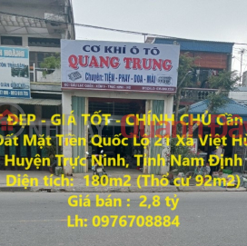 BEAUTIFUL LAND - GOOD PRICE - OWNER For Sale Land Lot Fronting Highway 21 Truc Ninh District, Nam Dinh _0