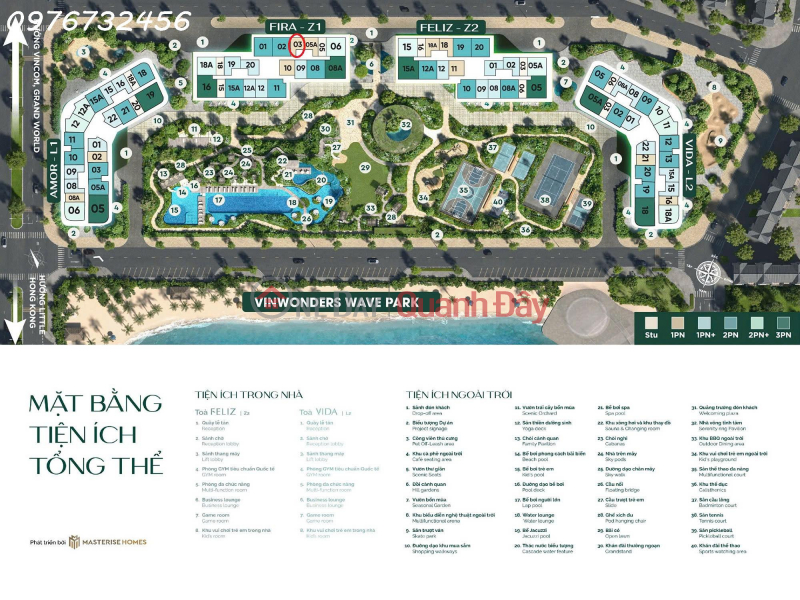 Selling a luxury apartment at Lumiere SpringBay (Vin OCP2),price 3.55 billion VND (80% bank financing). Sales Listings
