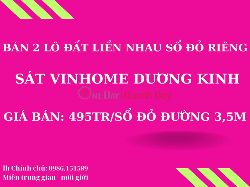 Red book land for sale by owner at super cheap price located in the economic development center of Duong Kinh district - Hai Phong 495 million\\/ Sales Listings