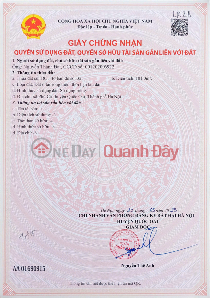 Property Search Vietnam | OneDay | Nhà ở Niêm yết bán | Bán đất nền Láng Hòa Lạc 100m2 giá 2.9 tỷ – đối diện Vin Trường Y, khu dân cư sầm uất Nguyễn Hùng BĐS -