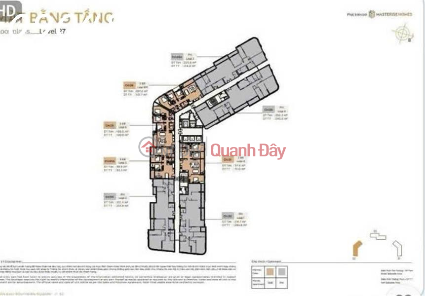 Bán căn hộ chung cư 3PN view đẹp tại Vinhomes Ocean Park 3 , DT 101,7m2, giá 6,2 tỷ Niêm yết bán
