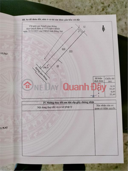 BEAUTIFUL LAND - GOOD PRICE - Residential Land for Quick Sale in La Nga Commune, Dinh Quan District, Dong Nai Sales Listings