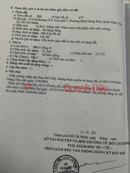 đ 7 tỷ CHÍNH CHỦ BÁN NHÀ LÔ GÓC 3MT GIÁ TỐT NHẤT KHU VỰC BÌNH TÂN
