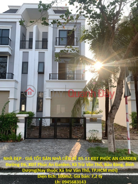 BEAUTIFUL HOUSE - GREAT PRICE FOR SALE: TOWNHOUSE B5-13 PHUC AN GARDEN URBAN AREA – BEAUTIFUL HOUSE, POTENTIAL LOCATION Sales Listings