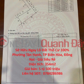 Sở Hữu Ngay Lô Đất Thổ Cư 100% Phường Tân Hạnh, TP Biên Hòa, Đồng Nai - Giá Siêu Rẻ _0