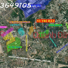 The bank sells 3583m2 of land on Bung Ong Thon street, Phu Huu ward, contact: 0903649105 _0