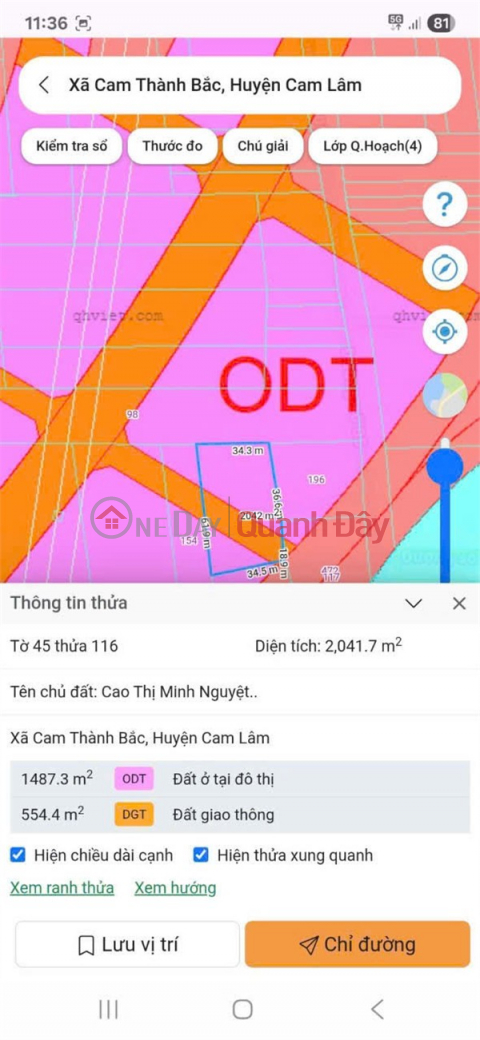 HOT HOT - Chính Chủ Bán Lô Đất Đẹp Xã Cam Thành Bắc, Cam Lâm, Khánh Hoà _0