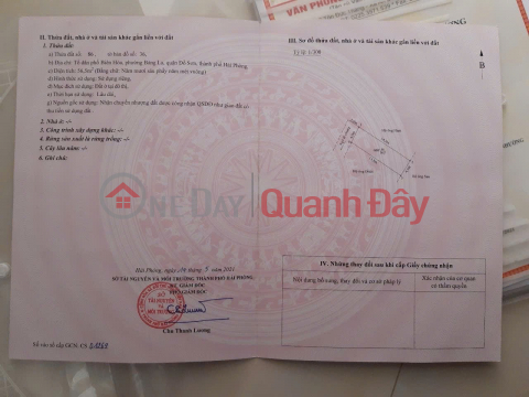 8xx Triệu Lô Đất 56.5m2 Nở Hậu Tại Trung Tâm Bàng La - ZALO 0567 222 555 _0