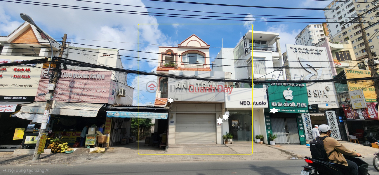 Property Search Vietnam | OneDay | Residential, Rental Listings | House for rent on Au Co Street, Tan Phu District, 98m², 3 floors, next to apartment building - intersection.