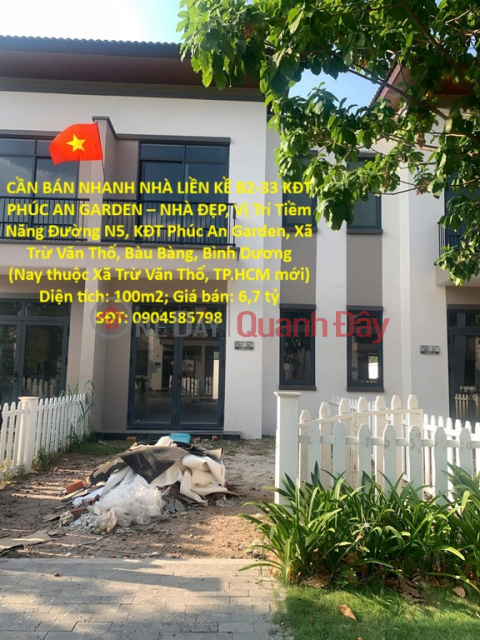 URGENT SALE: TOWNHOUSE B2-33 PHUC AN GARDEN URBAN AREA – BEAUTIFUL HOUSE, POTENTIAL LOCATION IN BAU BANG DISTRICT _0