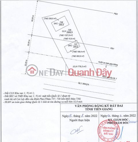 Selling production and commercial land in front of National Highway 1A, Binh Phu Town, Cai Lay _0